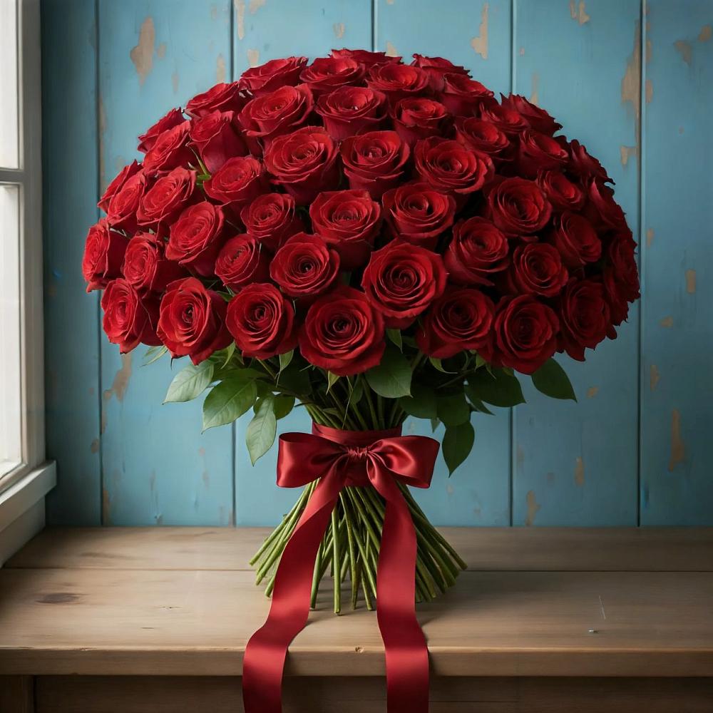 Букет Красные розы Блэк Меджик в Черном Яре