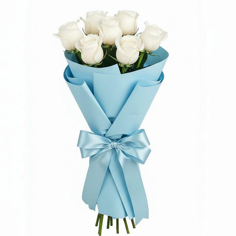 Букет 7 белых роз Проуд в Черном Яре