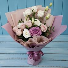 Букет цветов из:  Розы и Лизиантусы в Черном Яре
