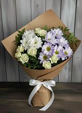 Букет цветов из:  Хризантемы и Розы в Черном Яре