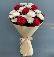 Букет цветов из:  Розы и Хризантемы в Черном Яре