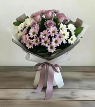 Букет цветов из:  Хризантемы и Розы в Черном Яре