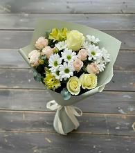 Букет цветов из:  Альстромерии, Розы и Хризантемы в Черном Яре