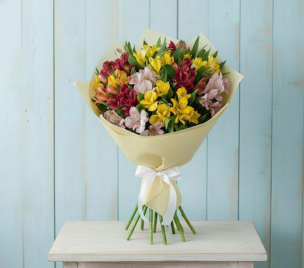 Букет цветов из: Альстромерии в Черном Яре