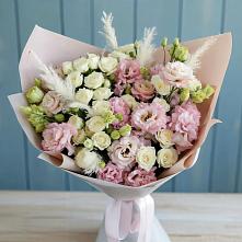 Букет цветов из:  Альстромерии и Розы #REPLACE_PRED# Черном Яре